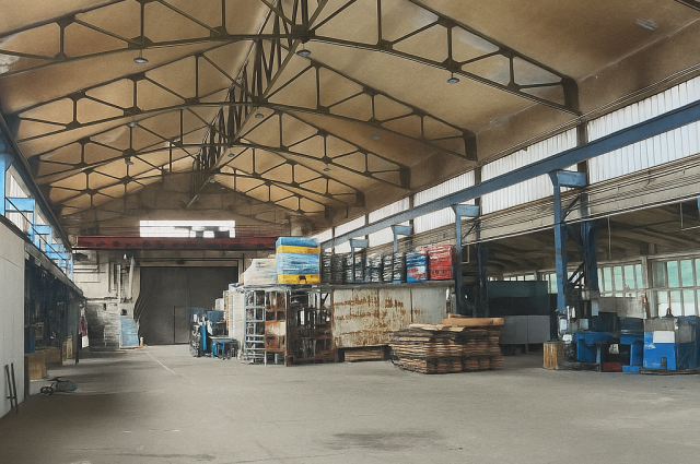 Ipari csarnok daruval, magas belmagassággal – 1250 m2 irodával